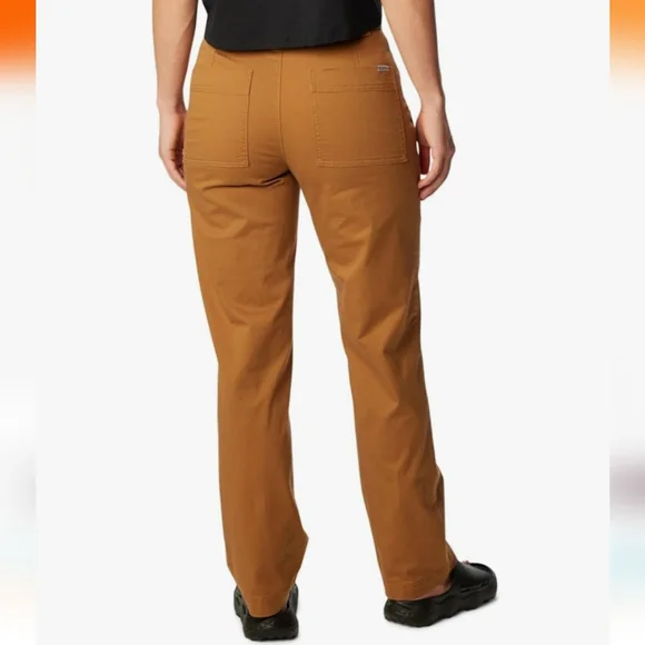 COLUMBIA “Holly Hideaway” Cotton Pants/Camel Brown/Straight Leg size 6 - Picture 4 of 12